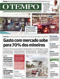 Capa do jornal O Tempo 19/08/2020