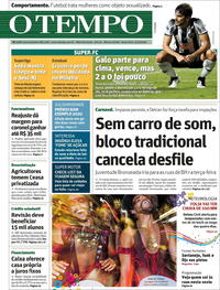Capa do jornal O Tempo 21/02/2020