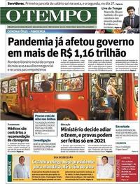 Capa do jornal O Tempo 21/05/2020