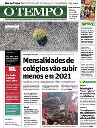Capa do jornal O Tempo 21/09/2020