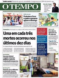Capa do jornal O Tempo 22/06/2020