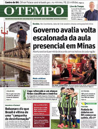 Capa do jornal O Tempo 23/09/2020