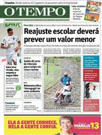 Capa do jornal O Tempo 23/11/2020