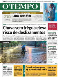 Capa do jornal O Tempo 24/01/2020
