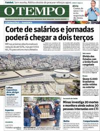 Capa do jornal O Tempo 24/03/2020