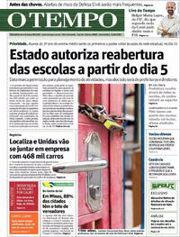 Capa do jornal O Tempo 24/09/2020