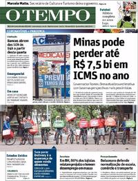 Capa do jornal O Tempo 25/03/2020