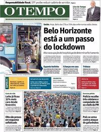 Capa do jornal O Tempo 25/06/2020