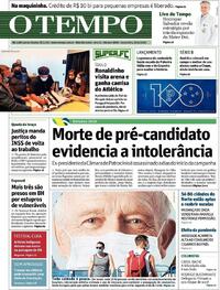 Capa do jornal O Tempo 25/09/2020