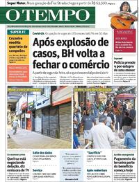Capa do jornal O Tempo 27/06/2020