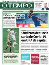 Capa do jornal O Tempo 27/07/2020