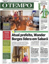 Capa do jornal O Tempo 27/10/2020
