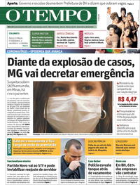 Capa do jornal O Tempo 28/02/2020