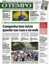 Capa do jornal O Tempo 28/09/2020
