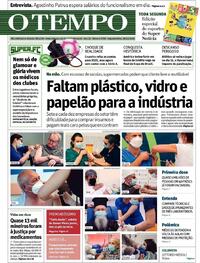 Capa do jornal O Tempo 28/12/2020