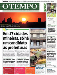 Capa do jornal O Tempo 29/09/2020