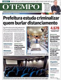 Capa do jornal O Tempo 31/03/2020