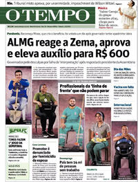 Capa do jornal O Tempo 01/05/2021
