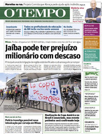 Capa do jornal O Tempo 01/06/2021