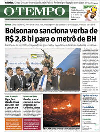 Capa do jornal O Tempo 01/10/2021