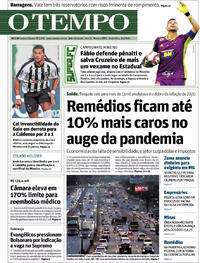 Capa do jornal O Tempo 02/04/2021