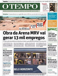 Capa do jornal O Tempo 03/02/2021