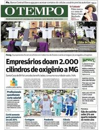Capa do jornal O Tempo 03/04/2021