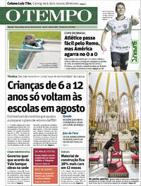 Capa do jornal O Tempo 03/06/2021