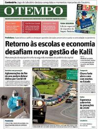 Capa do jornal O Tempo 04/01/2021