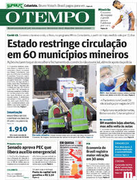 Capa do jornal O Tempo 04/03/2021