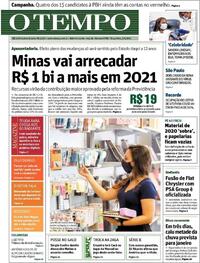 Capa do jornal O Tempo 05/01/2021