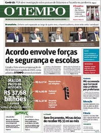 Capa do jornal O Tempo 05/02/2021