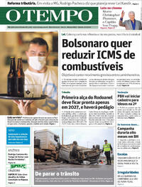 Capa do jornal O Tempo 06/02/2021