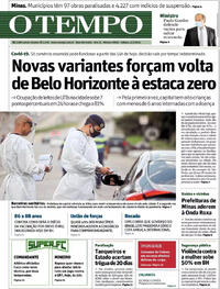 Capa do jornal O Tempo 06/03/2021
