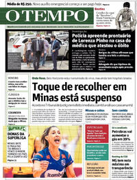 Capa do jornal O Tempo 06/04/2021