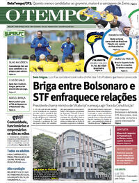 Capa do jornal O Tempo 06/08/2021