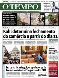 Capa do jornal O Tempo 07/01/2021