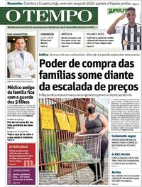 Capa do jornal O Tempo 07/04/2021