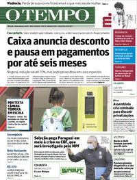 Capa do jornal O Tempo 08/06/2021