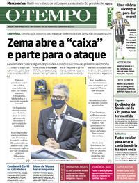 Capa do jornal O Tempo 08/07/2021