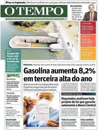 Capa do jornal O Tempo 09/02/2021