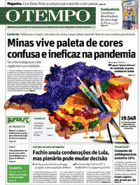 Capa do jornal O Tempo 09/03/2021