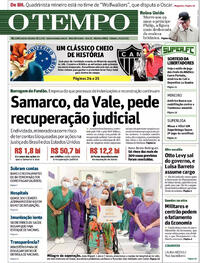 Capa do jornal O Tempo 10/04/2021