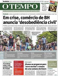 Capa do jornal O Tempo 11/01/2021