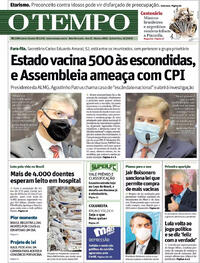 Capa do jornal O Tempo 11/03/2021