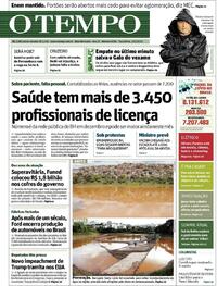 Capa do jornal O Tempo 12/01/2021