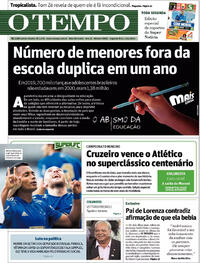 Capa do jornal O Tempo 12/04/2021