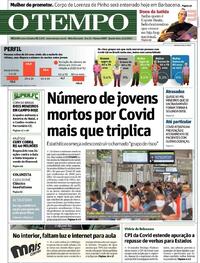 Capa do jornal O Tempo 14/04/2021