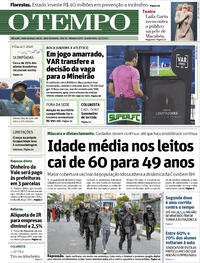 Capa do jornal O Tempo 14/07/2021
