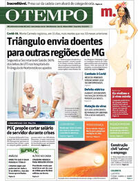 Capa do jornal O Tempo 16/02/2021